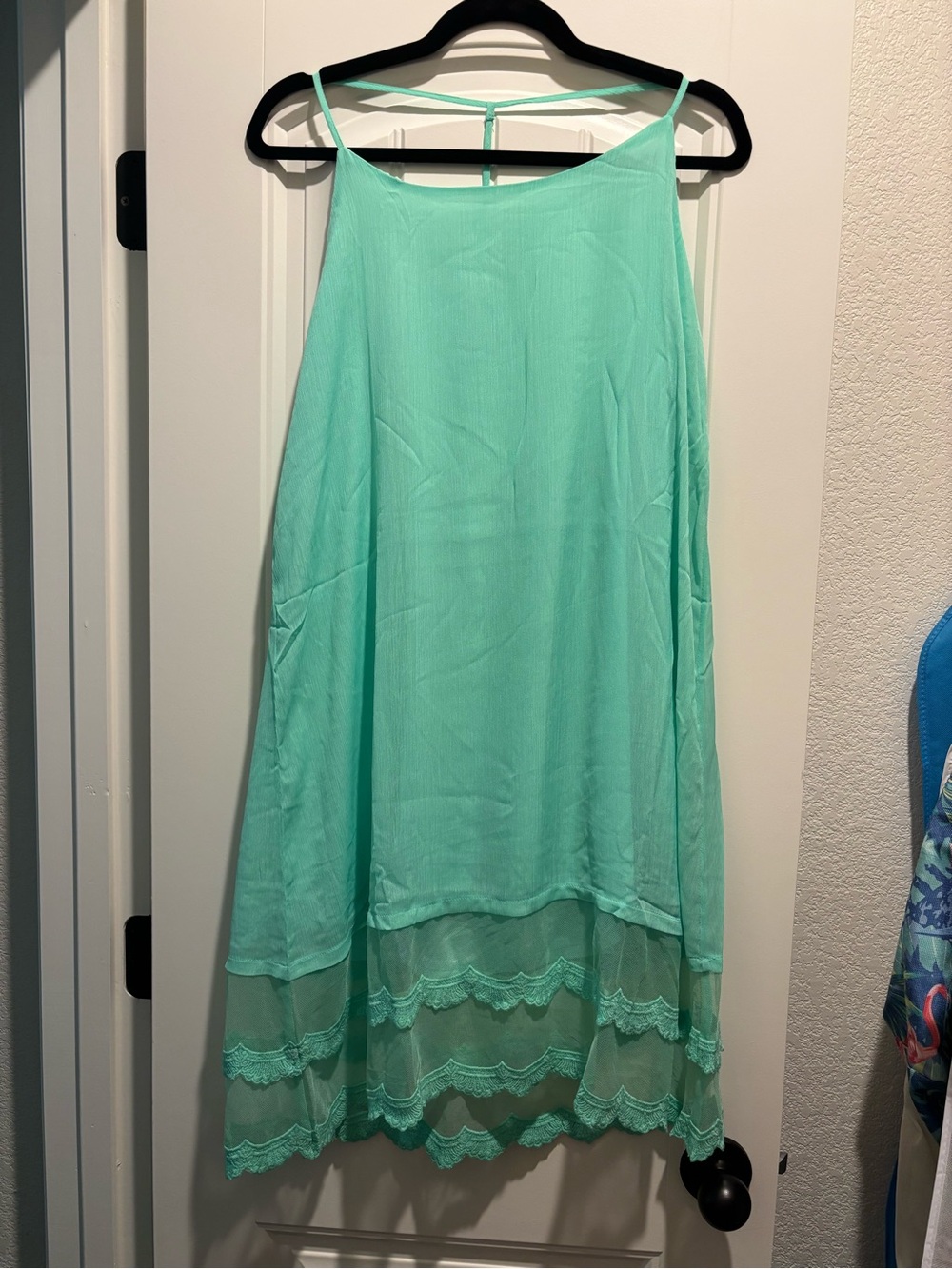 Mint Lace Halter Dress